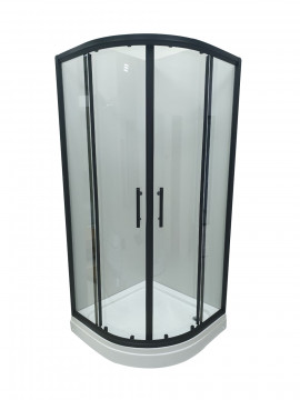 Душевая кабина Aquanil Alonza 100х100х190 черный профиль - прозрачное стекло (без поддона)