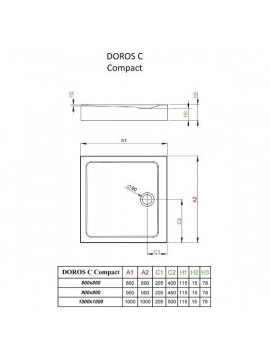 Душовий піддон Radaway Doros C Compact 90x90 SDRC9090-05