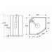Душова кабіна IDO SHOWERAMA 10-5 Comfort душова кабіна 90*90см, п'ятикутна, профіль білий, прозоре скло/матове скло