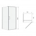 RUDAS душова кабіна 90*90*200см квадратна (скло+двері), розпашна, права, скло прозрачне